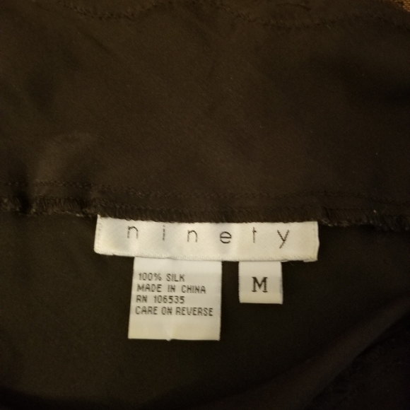 BLACK Silk Camisole Top with Straps size M - Picture 5 of 6